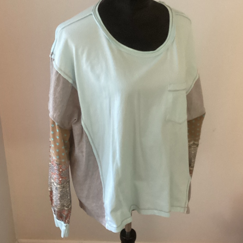 Women's Multicolor Patchwork Top